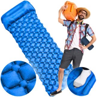 Nafukovací matrace pro jednoho modrá 190x60 cm do 200 kg