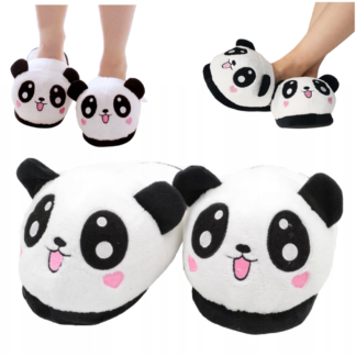 TEPLÉ PLYŠOVÉ DOMÁCÍ PANTOFLE PANDA DÁMSKÉ PÁNSKÉ 36-41 MĚKKÉ ÚTULNÉ