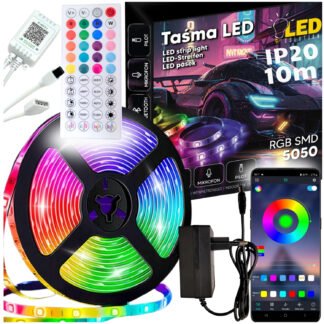 LED RGB pásek 10m - hudba, Bluetooth, dálkové ovládání