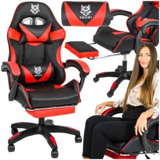 Herní křeslo s masáží LEGENDARY černo-červené