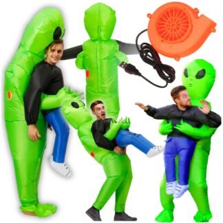 UFO mimozemšťan kostým nafukovací převlek Halloween kostým samonafukovací