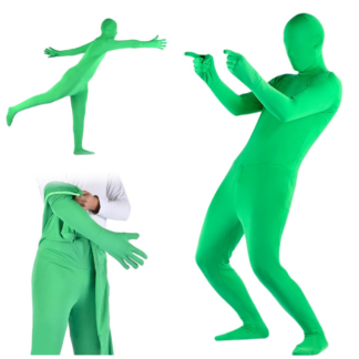 Green screen kostým kombinéza pro speciální efekty zelená 190 cm